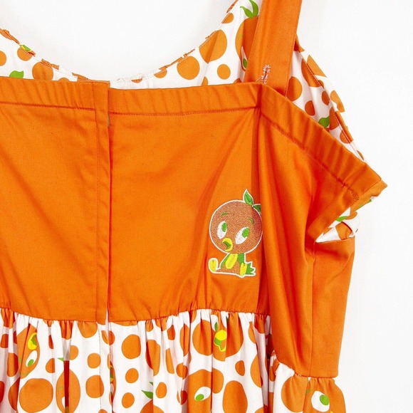 Disney Parks The Dress Shop The Bird Dress Orange Size XXL Sun Dress Midi Flare - Picture 4 of 6